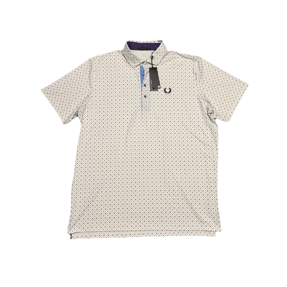 NWT Greyson Golf Polo Shirt Jungle Goat Print Mens XXL White